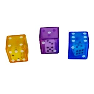 3pc Learning Resources Transparent 1" Double Dice